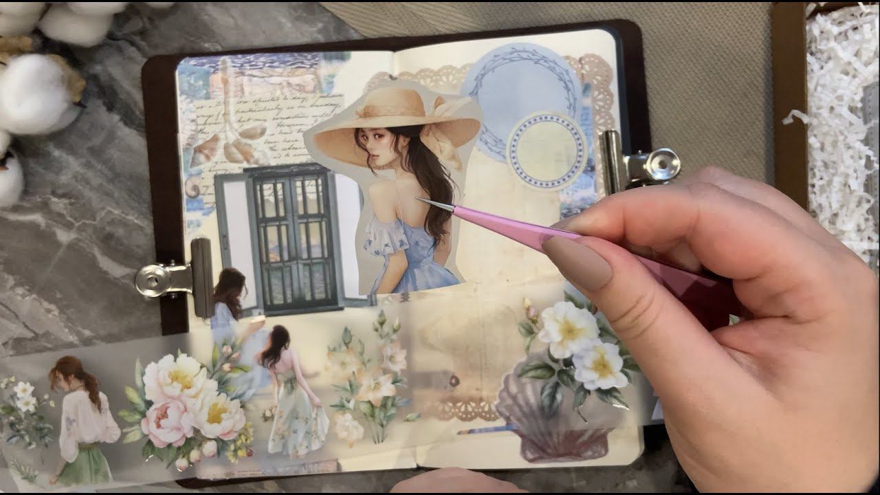 | ASMR for sleep | Vintage Journaling | No talking | Journal decoration | Relaxation 18 смотреть онлайн