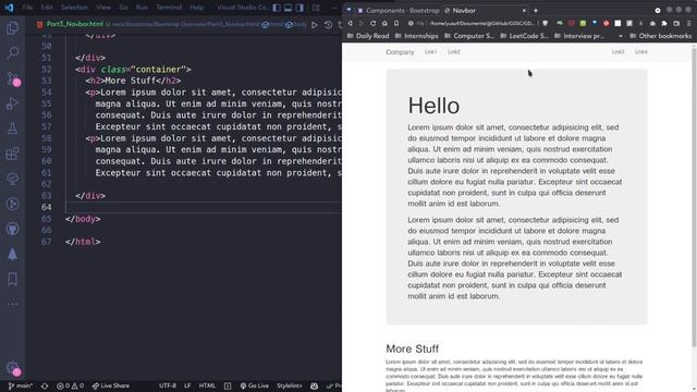 Bootstrap Part Three Navbars смотреть онлайн