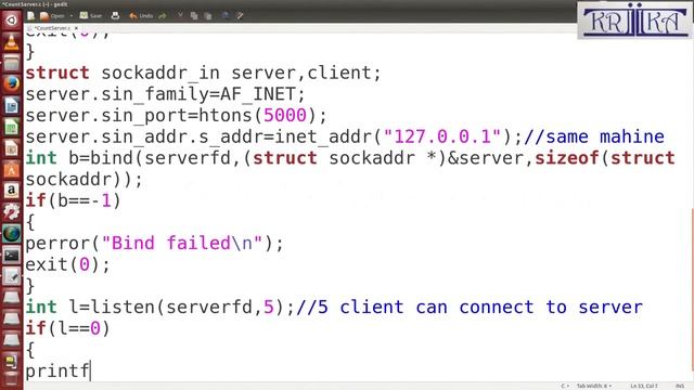 TCP Socket programming in C | Socket Programming in Unix| TCP socket programming смотреть онлайн