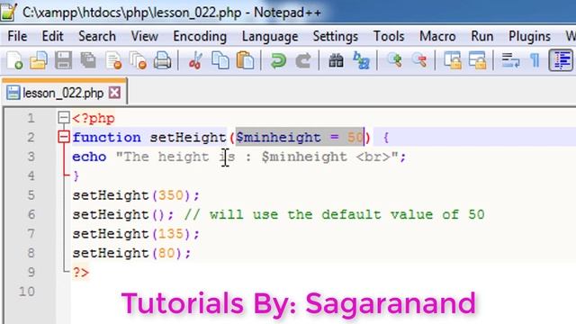 PHP function default argument value// Lesson-022/ in Hindi (Ligen Tutorials) смотреть онлайн