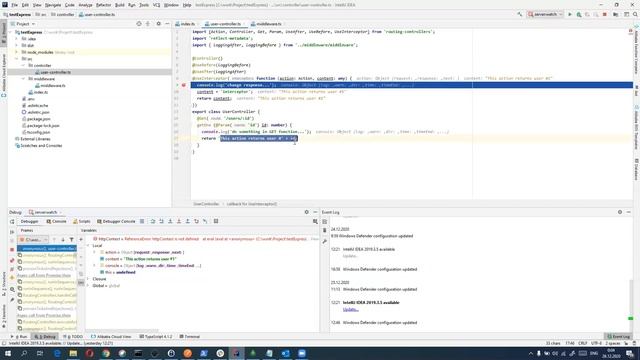 5. Node.JS middleware, interceptor, http context смотреть онлайн