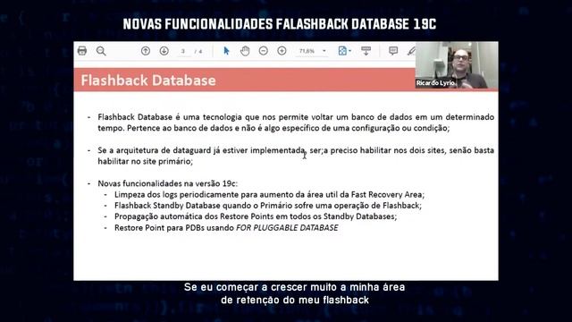 Novas Funcionalidades Flashback Database 19c смотреть онлайн