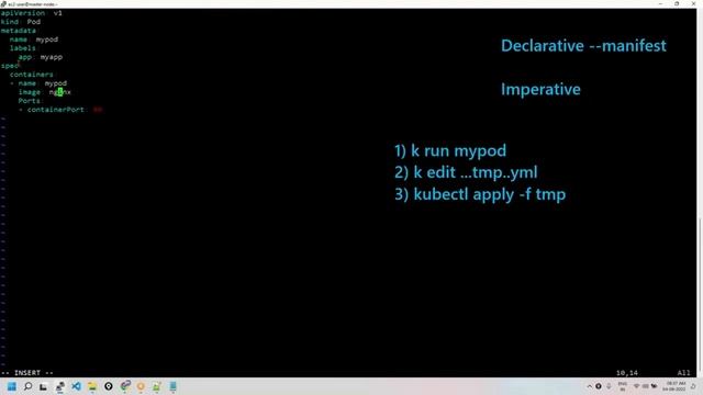 Kubernetes -Create POD with Manifest file | Declarative method смотреть онлайн