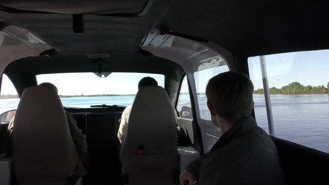 СВП Кайман-10. Вид из кабины. смотреть онлайн