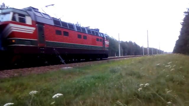 Электровоз ЧС4т-544 с поездом №622 Минск - Гомель смотреть онлайн