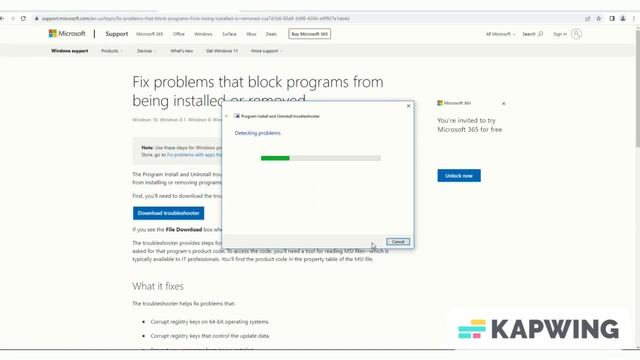 Program Install or uninstall troubleshooter windows 10/8/7 смотреть онлайн