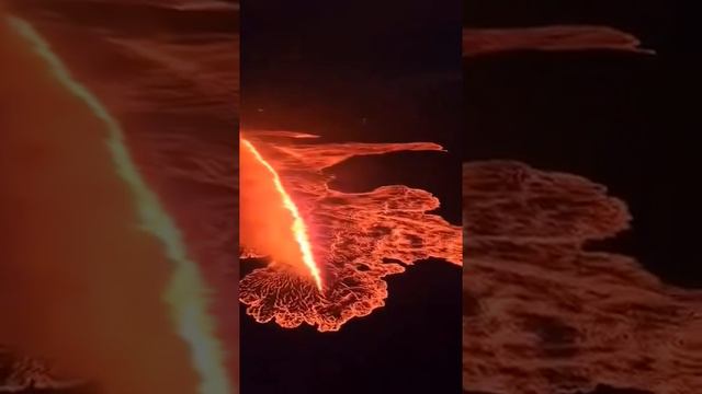 В Исландии извергается вулкан Сундхнукур. смотреть онлайн