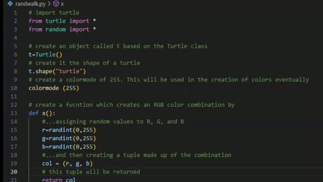 creating a RANDOM WALK Program (with Turtle) ? ~ Python Project Ideas 022 смотреть онлайн