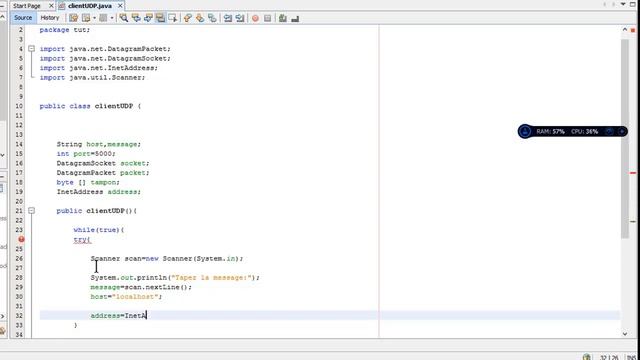 Episode1 Programmation réseaux java UDP classe clientUDP смотреть онлайн