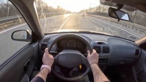 ТЕСТ ДРАЙВ 23 ЛЕТНЕГО ХУНДАЙ АКЦЕНТ-2(1.3 75 Л.С.)ОБЗОР/ДИЗАЙН/ВОЖДЕНИЕ ОТ ПЕРВОГО ЛИЦА