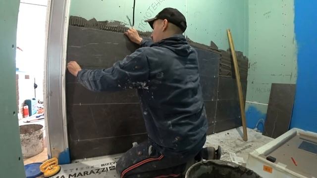 Как укладывать плитку на стены из гипсокартона? Размер 30х90 см. смотреть онлайн