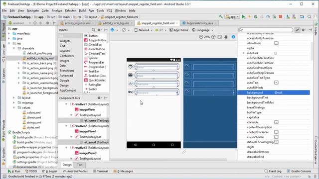 Register Activity Design (2/3) #4 Android Firebase Chat App in Hindi/Urdu смотреть онлайн
