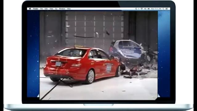 Краш тест Mercedes C vs Smart смотреть онлайн