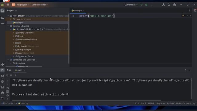 How to print “Hello world” in Python/Pycharm Customization tips - Episode 2 (Python tutorial) смотреть онлайн
