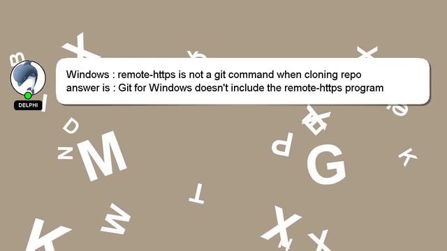 Windows : remote-https is not a git command when cloning repo смотреть онлайн