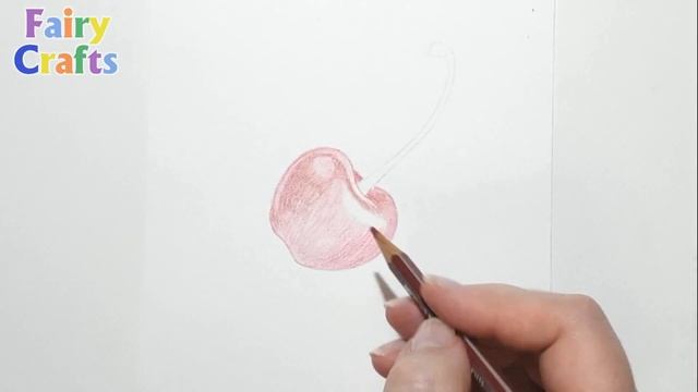 Как нарисовать реалистичную вишню цветными карандашами поэтапно| How to draw realistic cherry смотреть онлайн