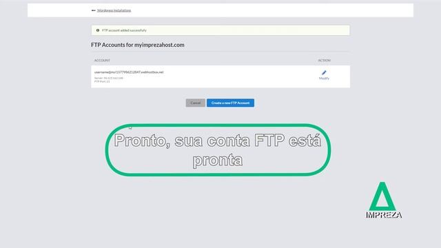 Criando conta FTP através do painel WordPress смотреть онлайн