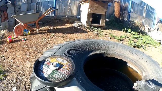 Как разрезать грузовую покрышку- дела садовые смотреть онлайн