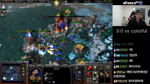 점점 벌어져간다 하지만 봐주는건 없다 (vs Colorful) - Sok 개인 화면(Warcraft3 Leeks Cup Show Match) смотреть онлайн