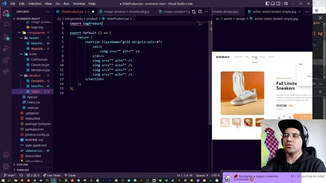 02/05 Frontend Mentor: E-commerce product page [React.js y TailwindCSS] смотреть онлайн