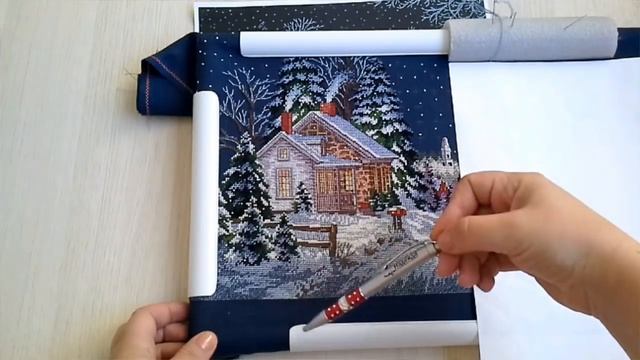 Вышивка крестиком.Дизайн от Дименшс"Зимний вечер.СП "50 оттенков тёмного".Отчёт#4 смотреть онлайн