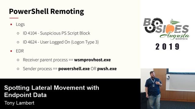 Tony Lambert - Spotting Lateral Movement with Endpoint Data смотреть онлайн