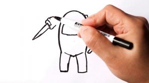 Как нарисовать Амонг Ас Предателя | Among Us drawing