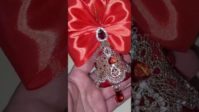 Бархатная елочная игрушка 