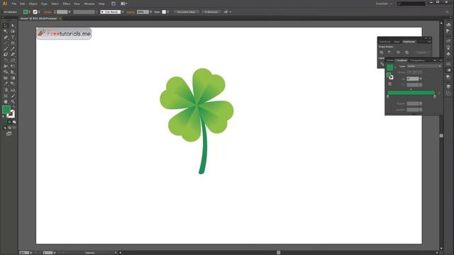 How to create a Four Leaf Clover Vector with Illustrator смотреть онлайн