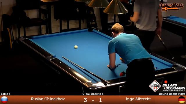 Ruslan Chinakhov v Ingo Albrecht | TOR SERVICE 24 / BILLARD BECKMANN | Pinneberg Open 2017 смотреть онлайн