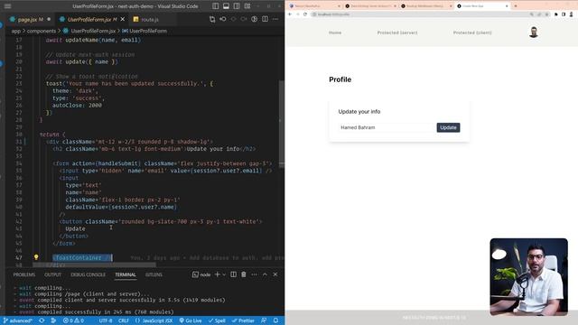 Advanced authentication in NextJs using middleware & server actions смотреть онлайн