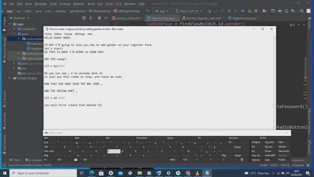 set error when gender is not checked on Android studio смотреть онлайн
