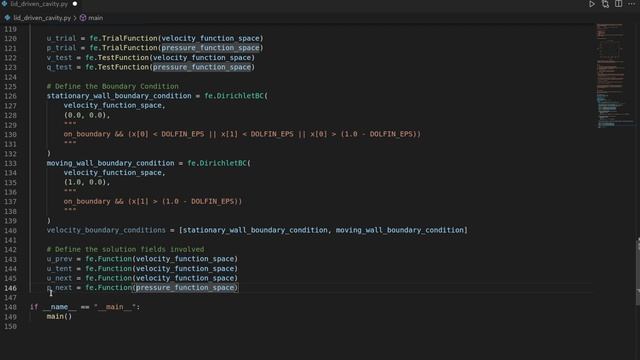 FEniCS Tutorial: Navier-Stokes Equation for Lid-Driven Cavity смотреть онлайн