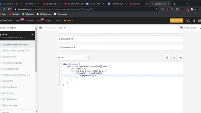 Remove Duplicates from Sorted Array | Leet Code | Top Interview Questions смотреть онлайн