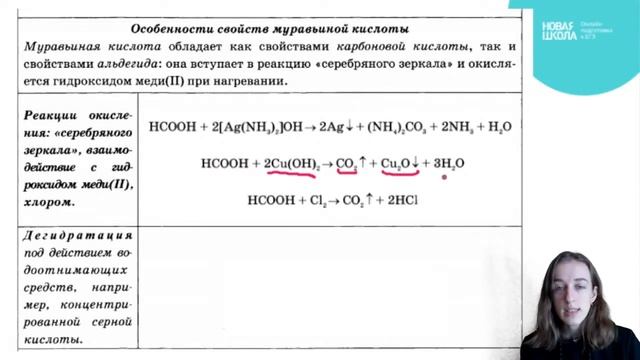 НШ | Химия. Особенности свойств муравьиной кислоты смотреть онлайн