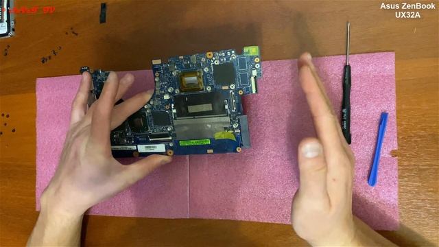 ? Asus ZenBook UX32A разборка , комплексная чистка , замена термопасты , сборка
