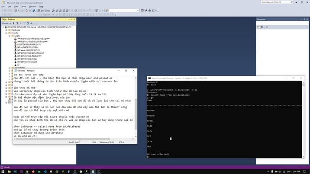 Hướng dẫn sử dụng SQL Server trên CMD Windows смотреть онлайн