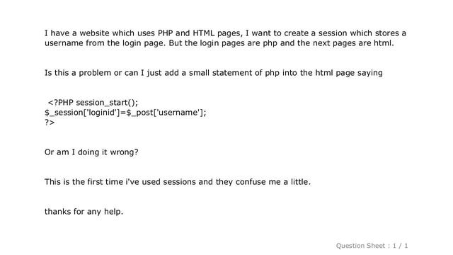 HTML : PHP sessions with HTML смотреть онлайн