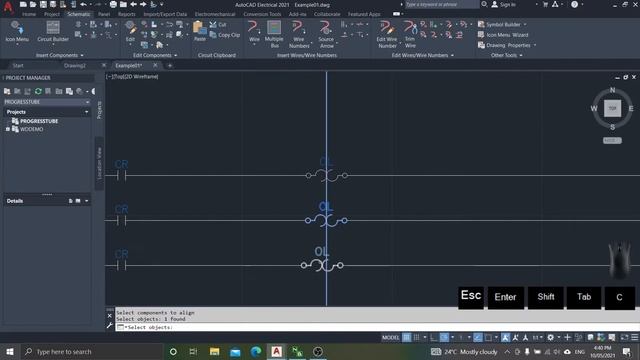 AutoCAD Electrical - example 01 - three phase motor смотреть онлайн