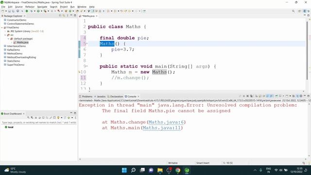 Final Keyword in Java | Learn final Variable, Method and Class | Java Tutorial смотреть онлайн