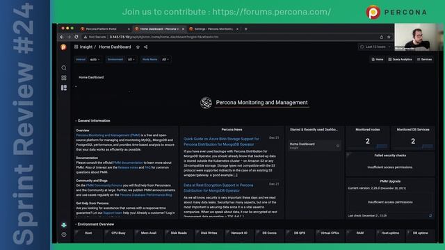 2021-12-21 - Platform Team: 24 - Sprint Review - Percona Monitoring Tool overview смотреть онлайн