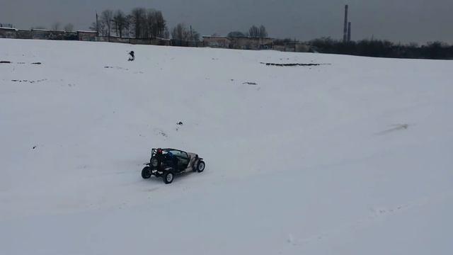 Прогулочный багги из ВАЗ Классика по снегу. смотреть онлайн