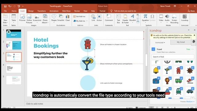Create stunning PowerPoint Presentation using Icondrop смотреть онлайн