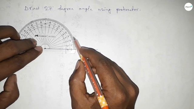 How to draw 27 degree angle using protractor. shsirclasses. смотреть онлайн