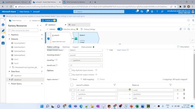 3. How to Transform properties of items of an array into Columns using mapping dataflow смотреть онлайн