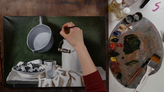 Рисунок. Масло. Натюрморты. Натюрморт в технике старых мастеров-5 смотреть онлайн