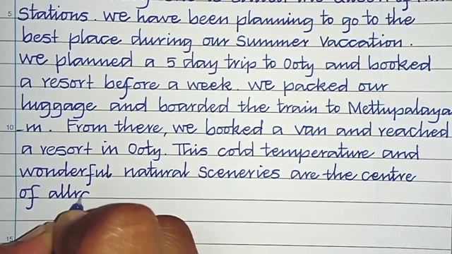 OOTY | Summer vacation essay writing | Beautiful neat and clean Handwriting | Caligraphy | writing смотреть онлайн