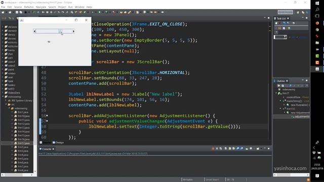 Java Swing - 17 - JScrollBar смотреть онлайн