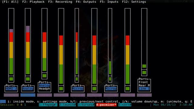 Pacmixer - PulseAudio Mixer - Linux TUI смотреть онлайн