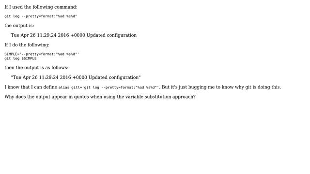 Why does git wrap my log output in quotes? смотреть онлайн